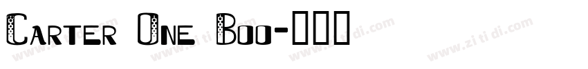 Carter One Boo字体转换